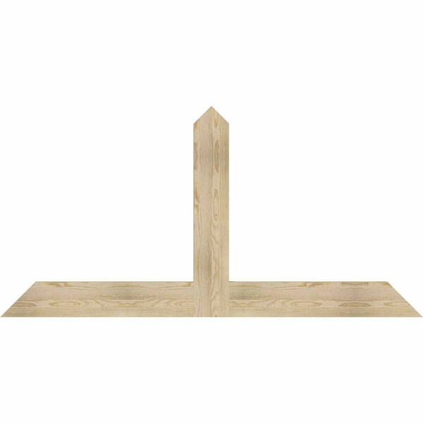 Ekena Millwork Portland Rough Sawn Timber Gable Bracket, Douglas Fir, 72"W x 36"H x 2"D x 6"F, 12/12 Pitch GBW072X36X0206POR00RDF - main